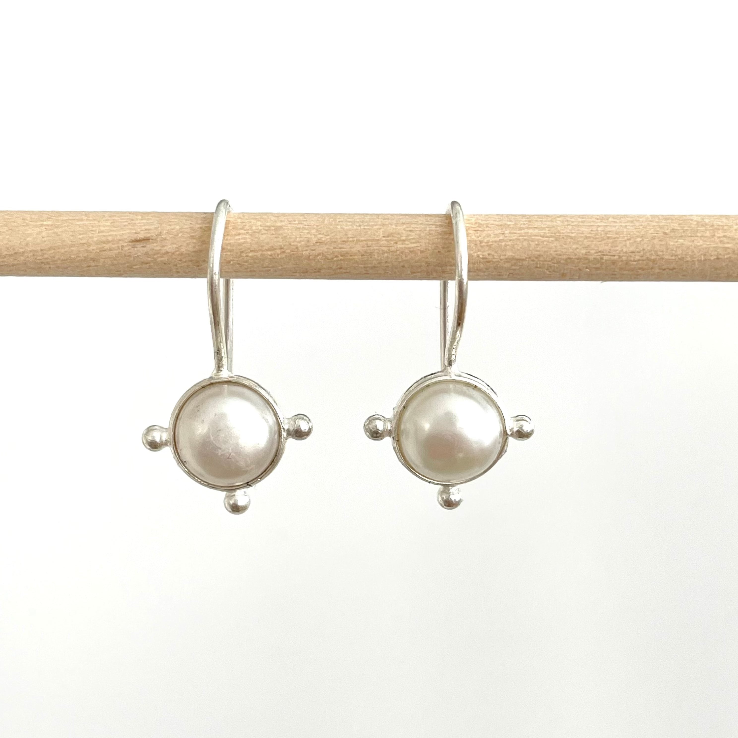 Demi Pearl Earrings - Sterling Silver