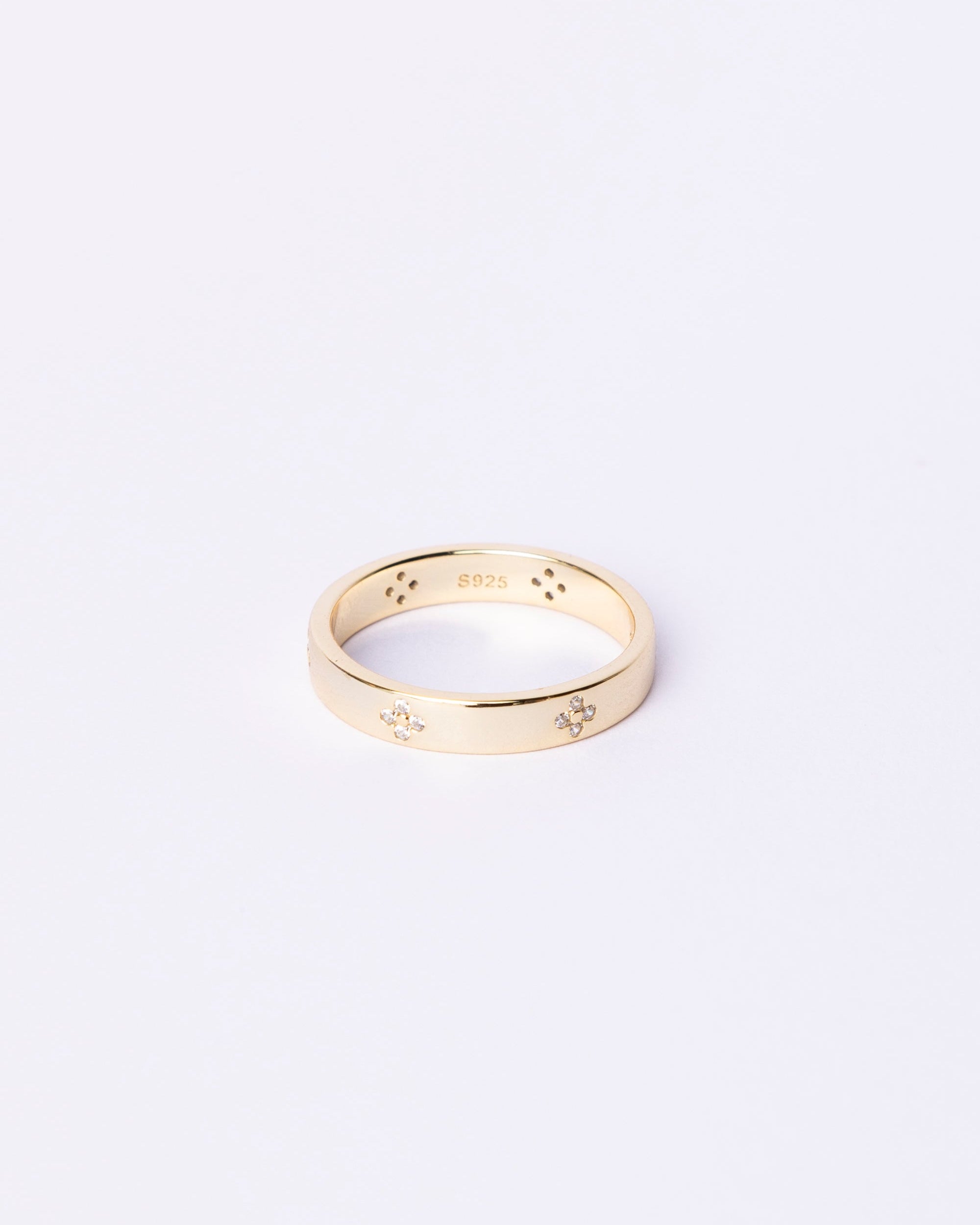 18ct Gold Plated Lotus Ring