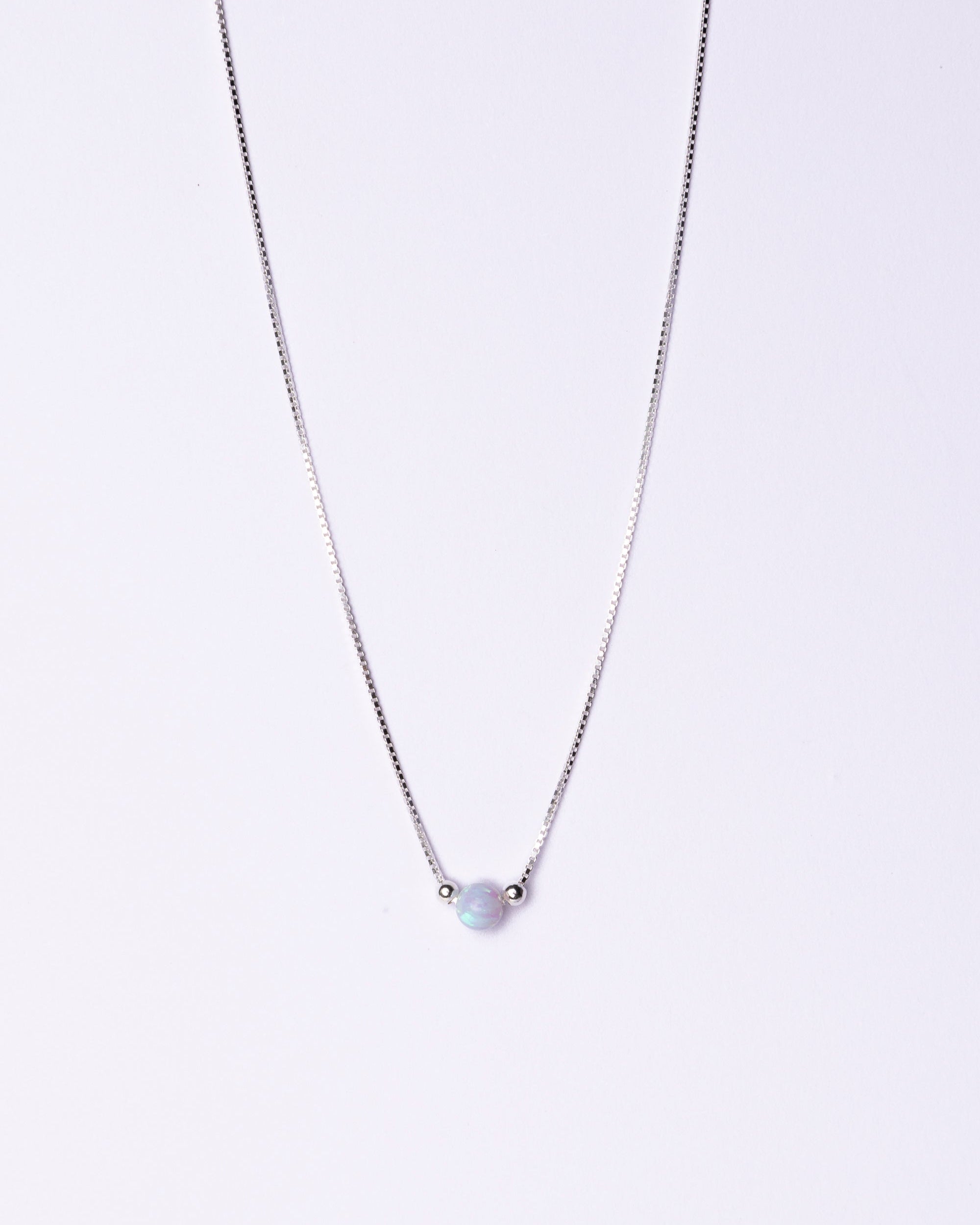 Mini Opalite Sterling Silver and Pale Blue