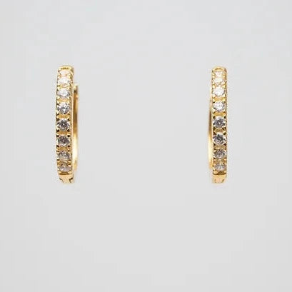 CZ huggies in 18ct gold plated