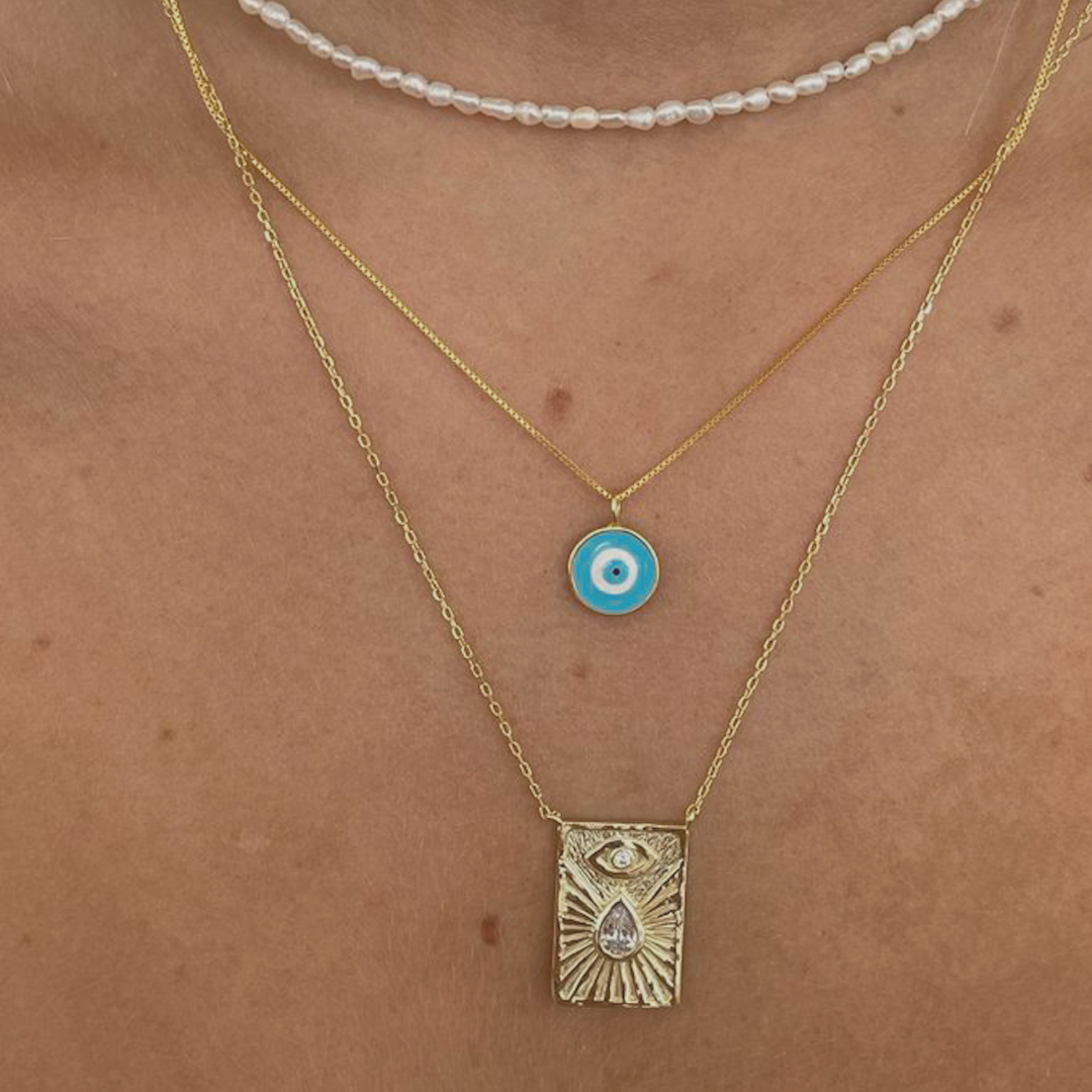 Aqua Mati necklace in 18ct Gold plated