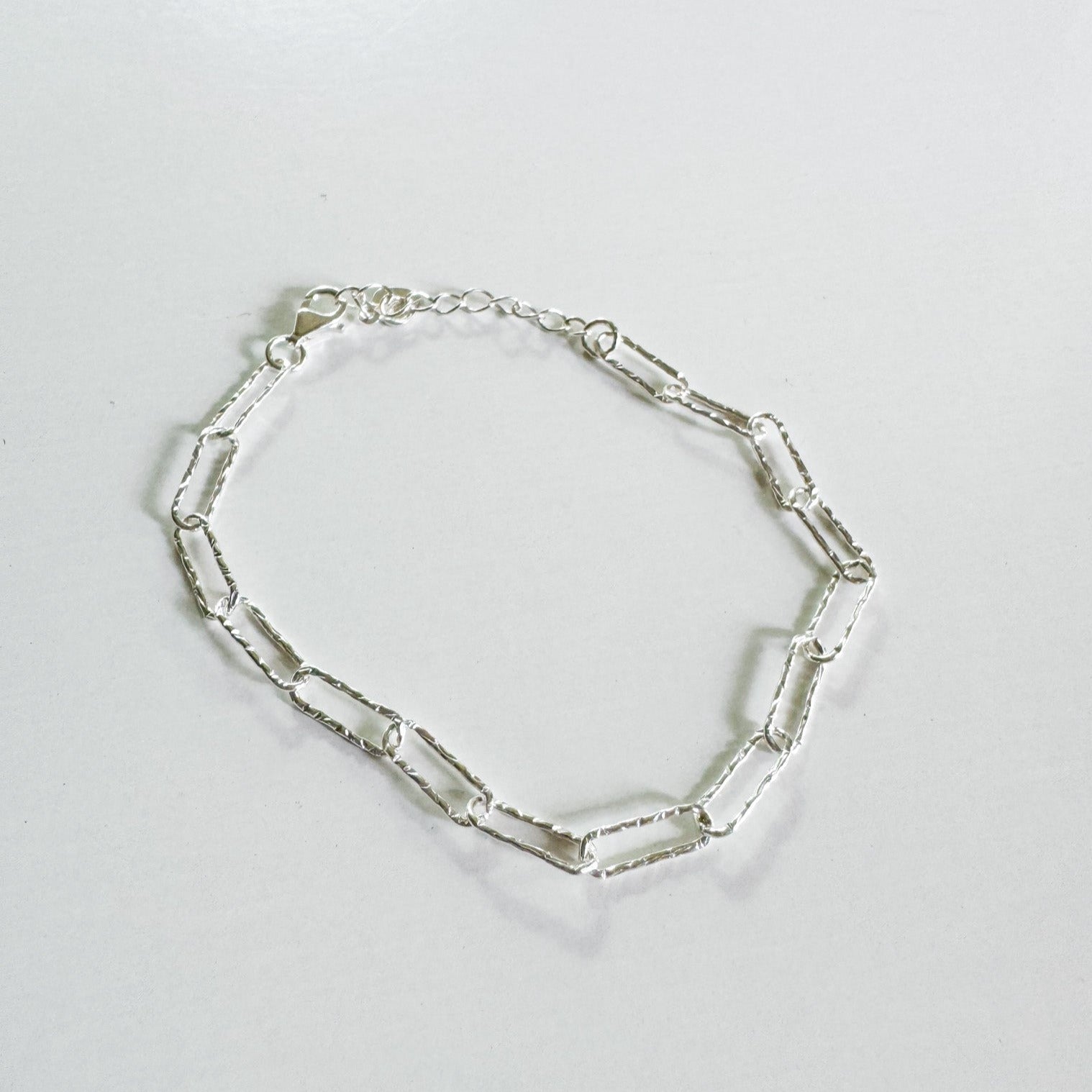 Hammered Paperclip Bracelet