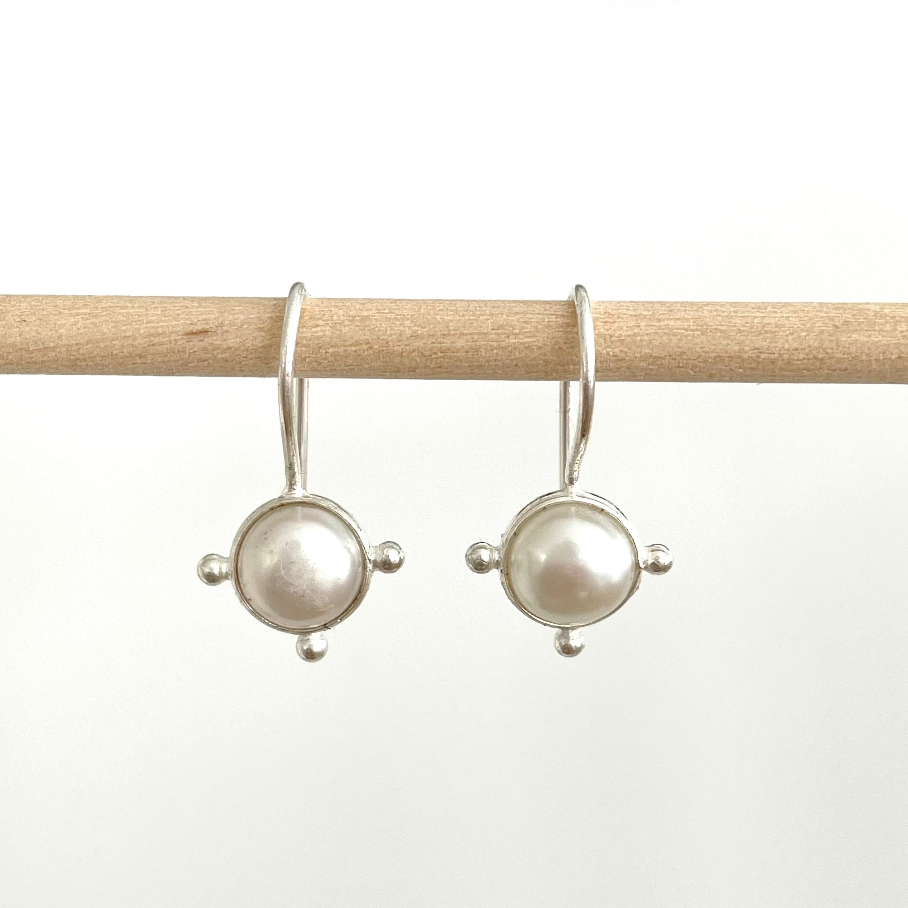 Demi Pearl Earrings - Sterling Silver