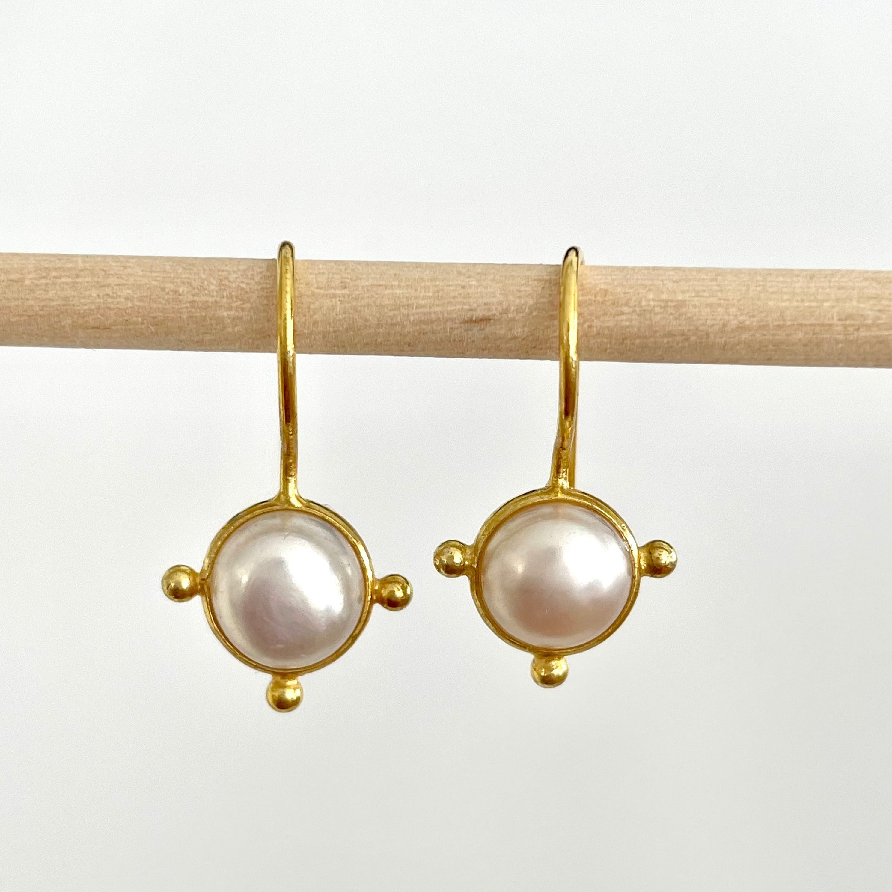 Demi Pearl Earrings - 18ct Gold PLated
