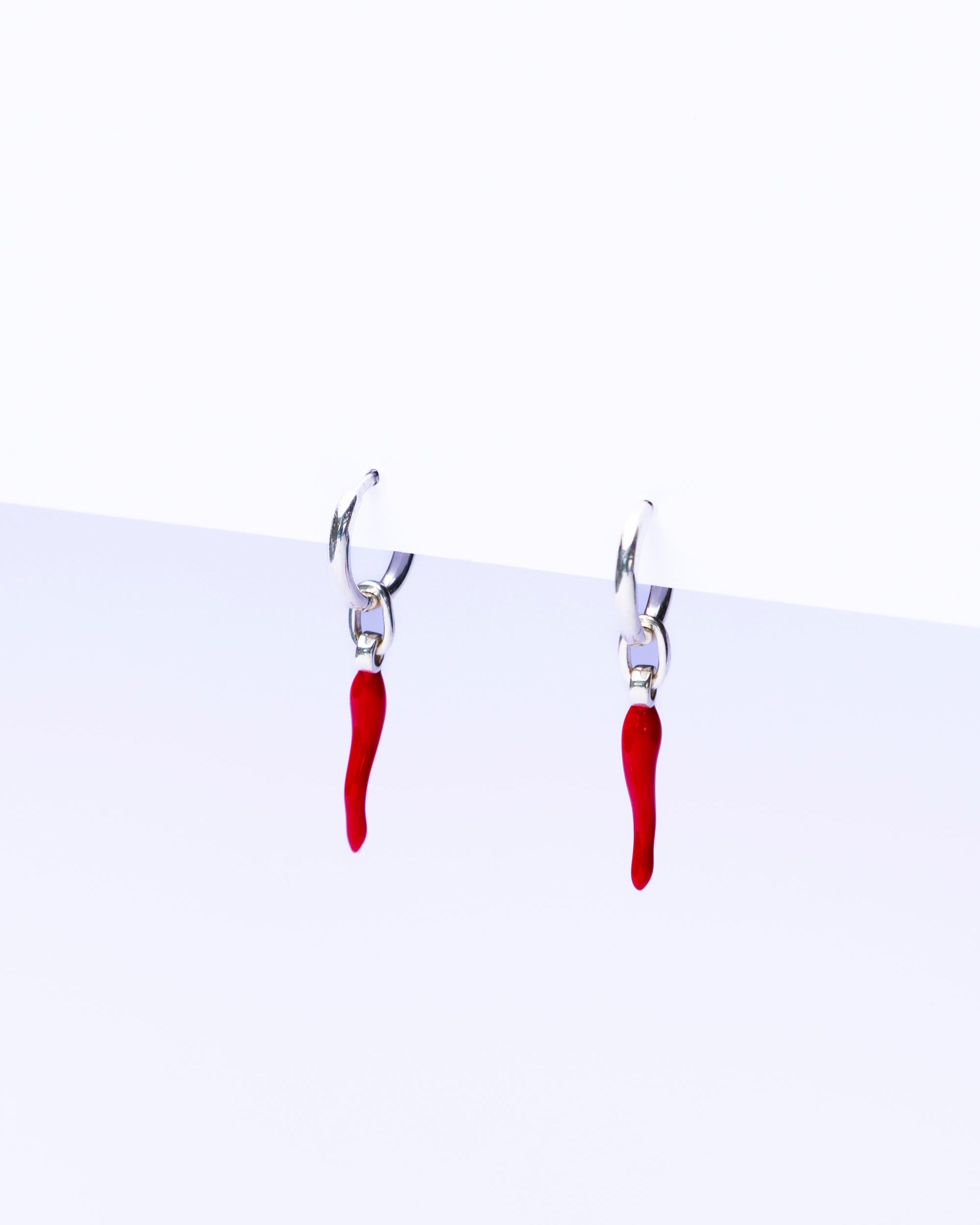 Chili Earrings in Sterling Silver 