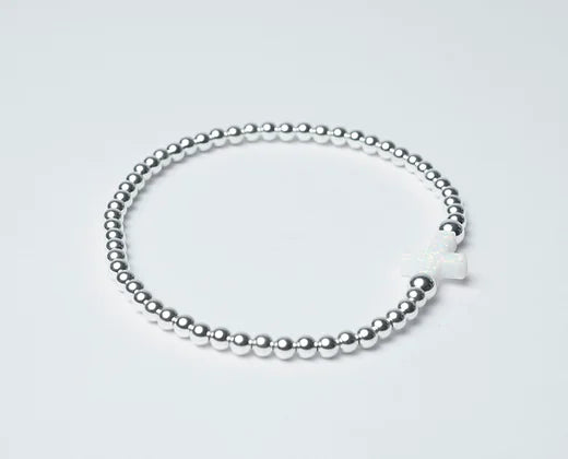 Opalite Cross Bracelet in Sterling Silver Sophie M Designs